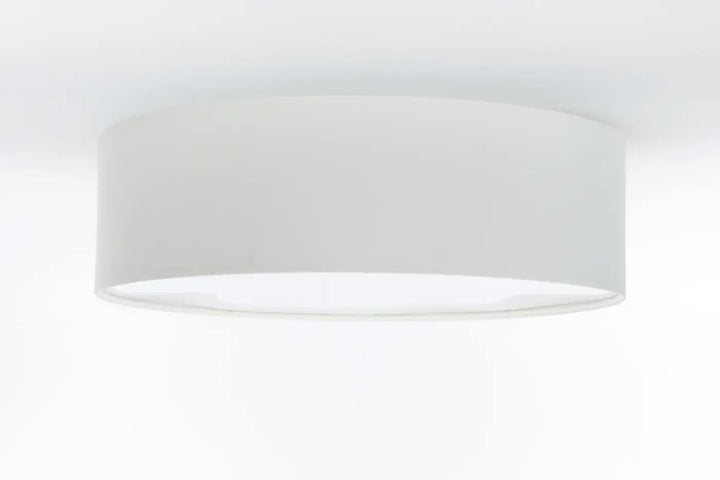 Luminaire plafonnier blanc perle cylindrique avec lumière douce et diffuse pour intérieur moderne