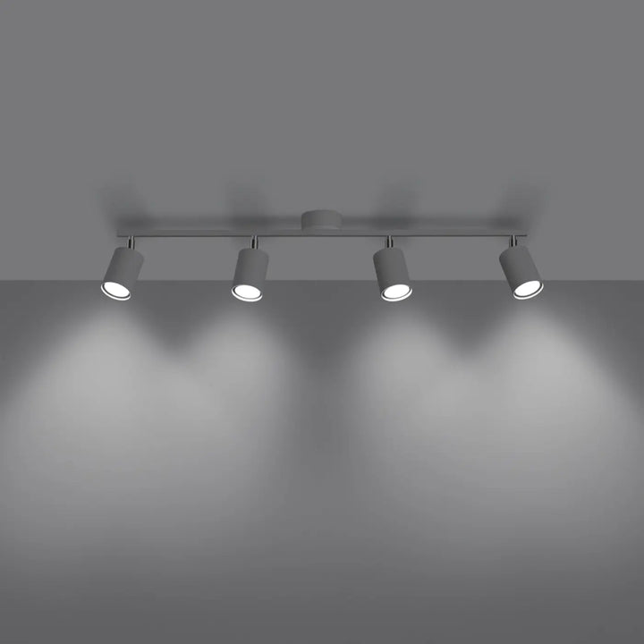 Luminaire plafonnier lemmi 4l blanc avec quatre spots réglables gamme lemmi pour une approche moderne