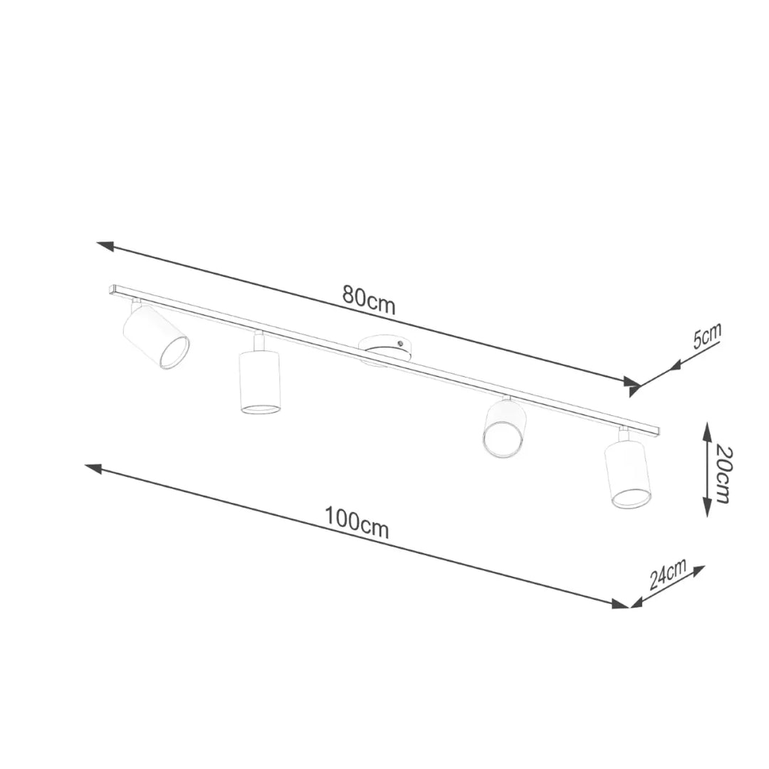 Luminaire plafonnier lemmi 4l blanc avec quatre spots ajustables lampe lemmi gamme lemmi approche moderne