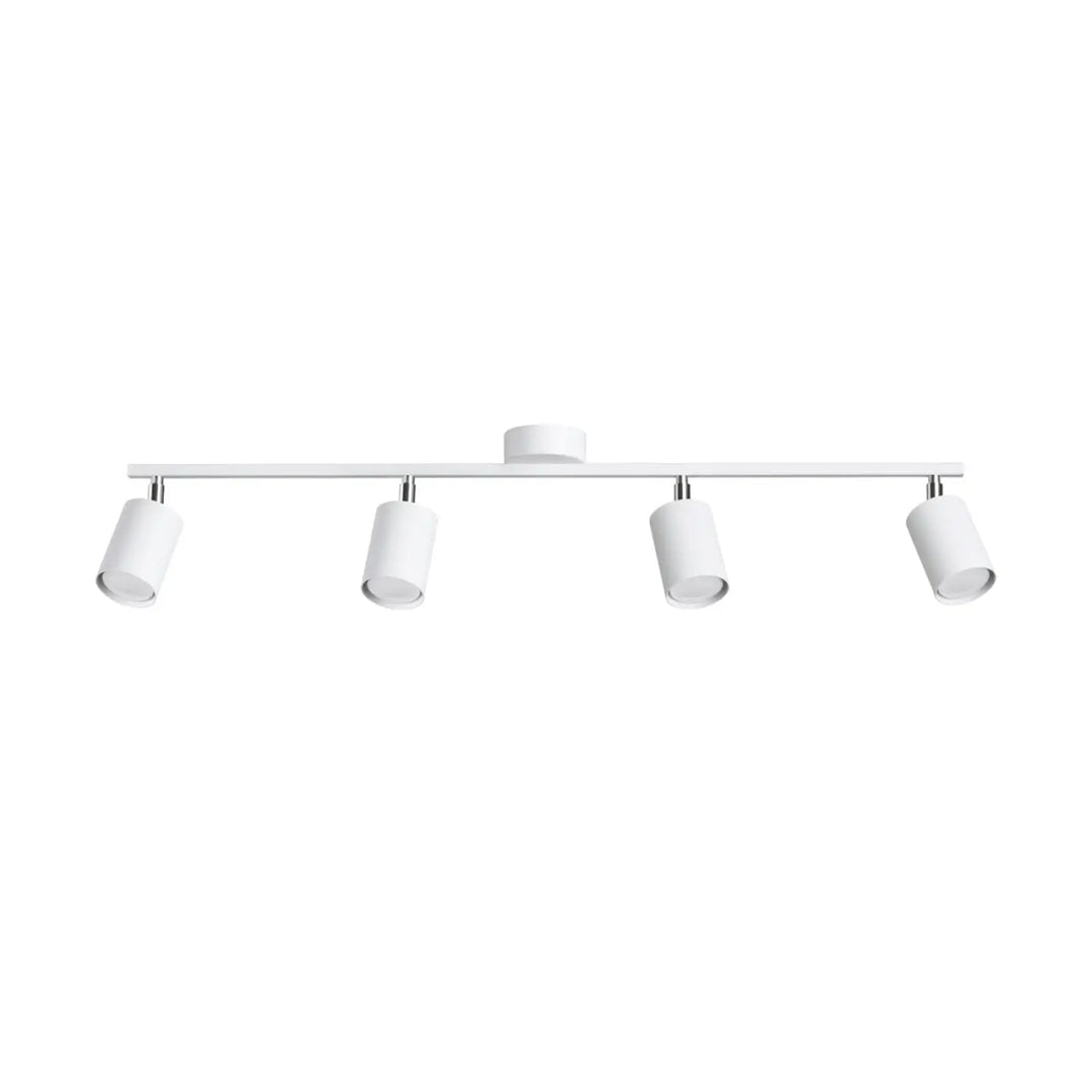 Luminaire plafonnier lemmi 4l blanc avec quatre têtes cylindriques réglables gamme lemmi approche moderne