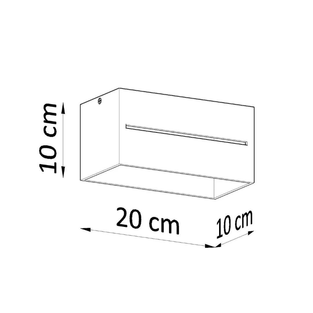 Plafonnier lobo 2 blanc minimaliste en forme de boîte rectangulaire avec perforation linéaire et spectacle lumineux