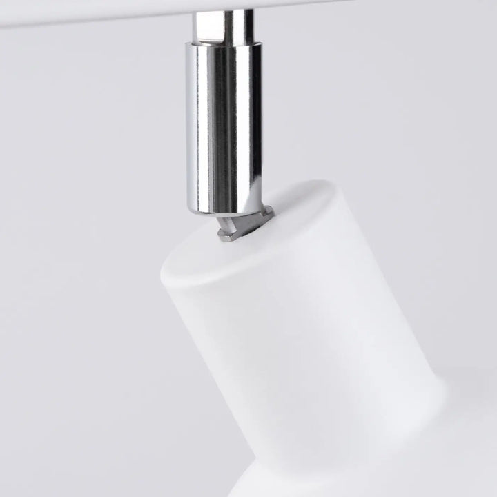 Luminaire plafonnier elba 2 blanc avec finition mate blanche et mécanisme chrome pour minimalisme combiné élégant