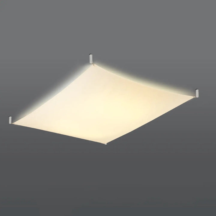 Luminaire plafonnier luna 3 blanc avec diffuseur en tissu minimaliste offrant un éclairage minimaliste plus facile