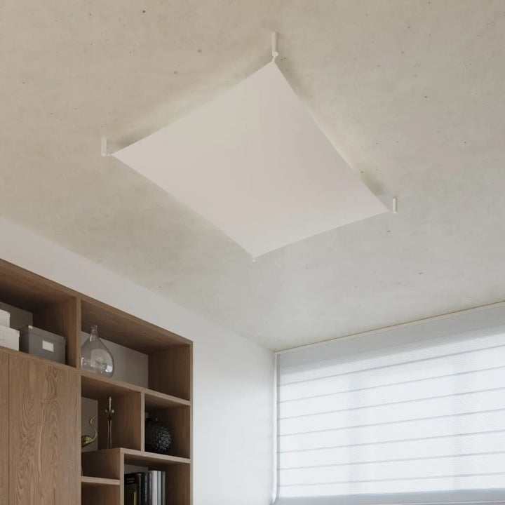 Luminaire plafonnier luna 3 blanc avec éclairage minimaliste carré et design moderne pour installation plafond