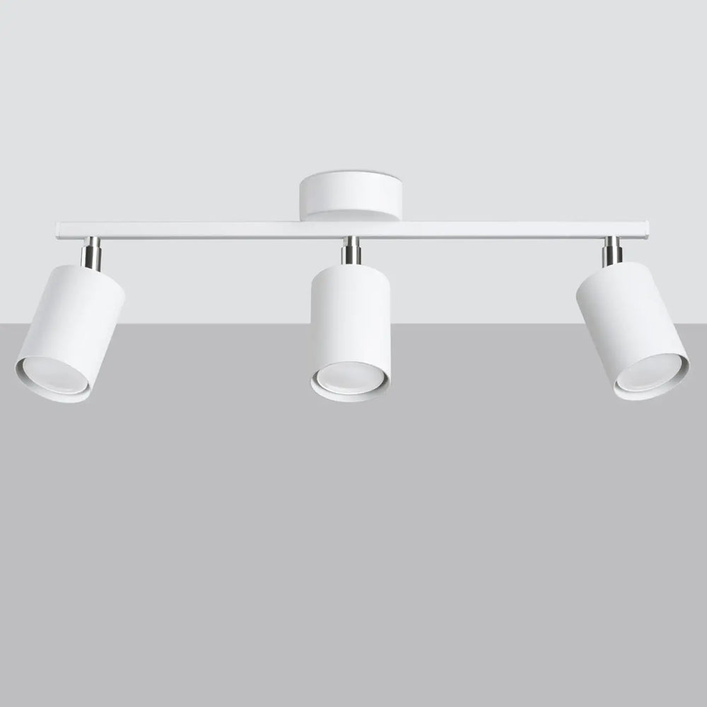 Plafonnier lemmi 3 blanc avec module led à trois spots ajustables pour une lumière conviviale et moderne