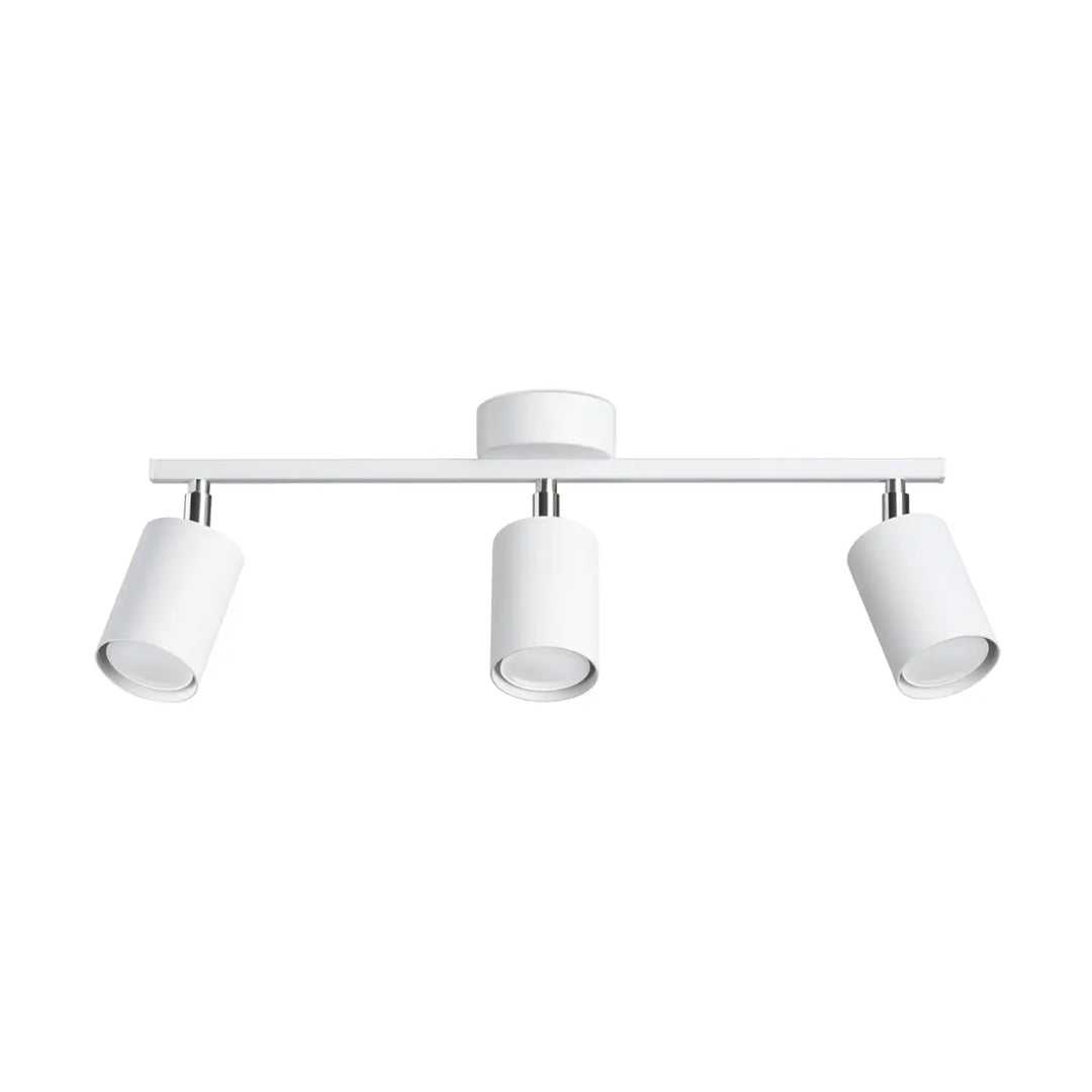 Plafonnier lemmi 3 blanc à trois modules led cylindriques offrant une lumière conviviale et un design moderne