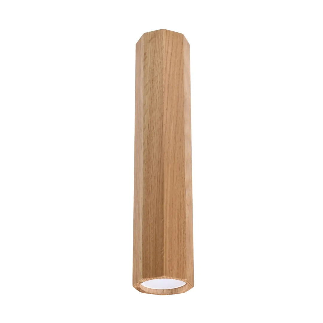 Lampe zeke 30 plafonnier en bois chêne avec design octogonal moderne s’intégrera parfaitement au style loft