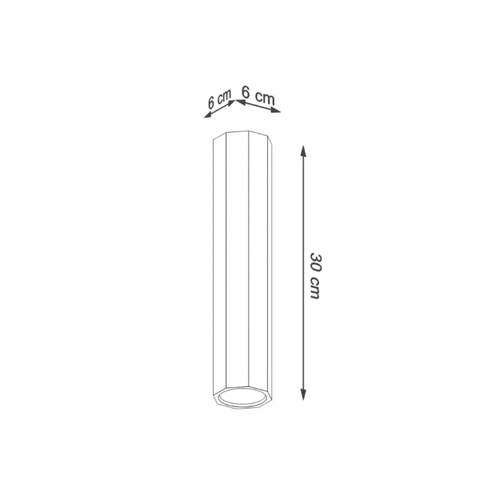 Lampe zeke 30 cm en bois chêne hexagonale au style loft qui s’intégrera parfaitement à votre intérieur