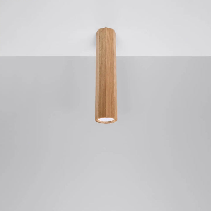Luminaire plafonnier zeke 30 en bois d chêne naturel avec led intégré s’intégrera parfaitement au style loft