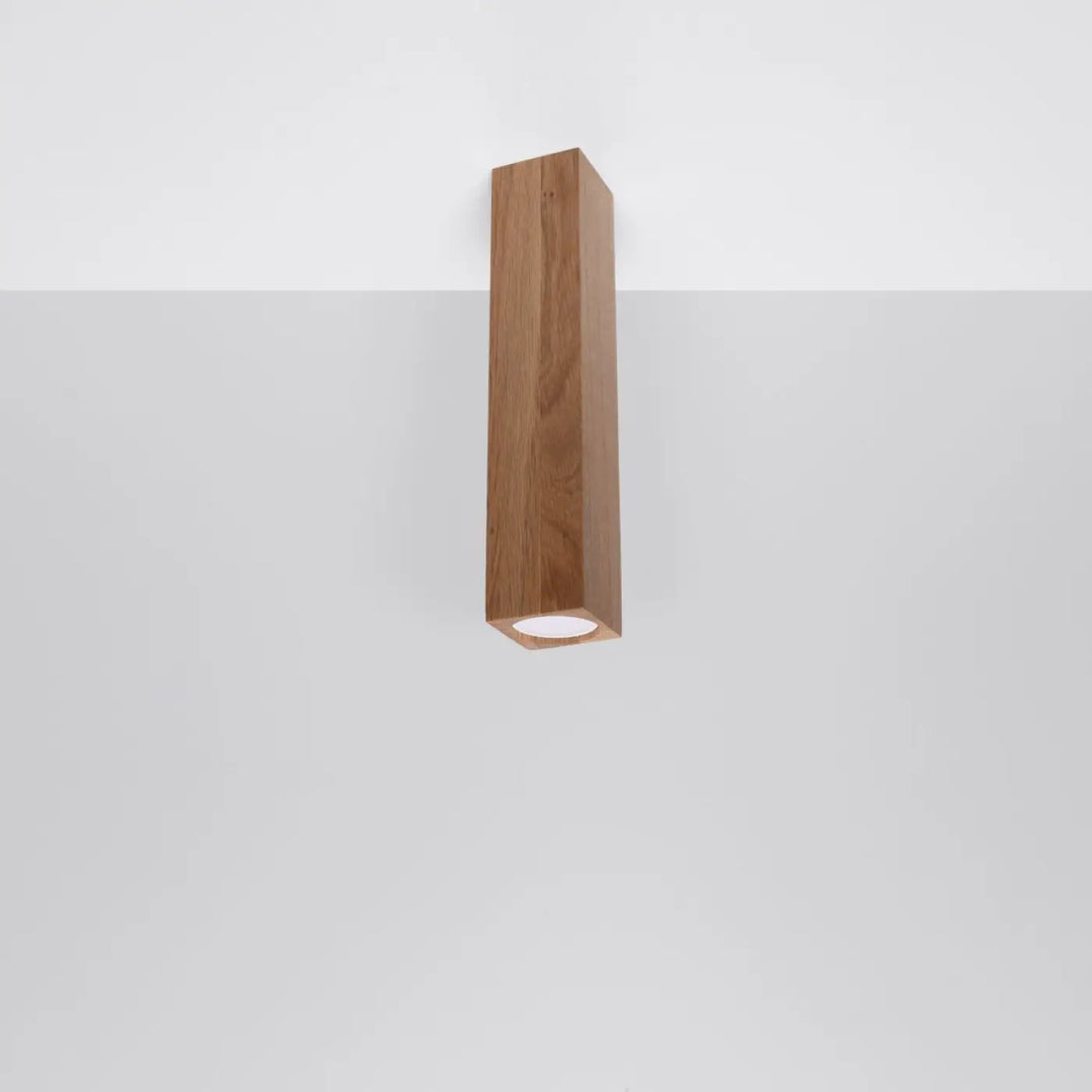 Luminaire plafonnier keke 30 en bois chêne avec finition marron chaud s’intégrera parfaitement dans un style loft