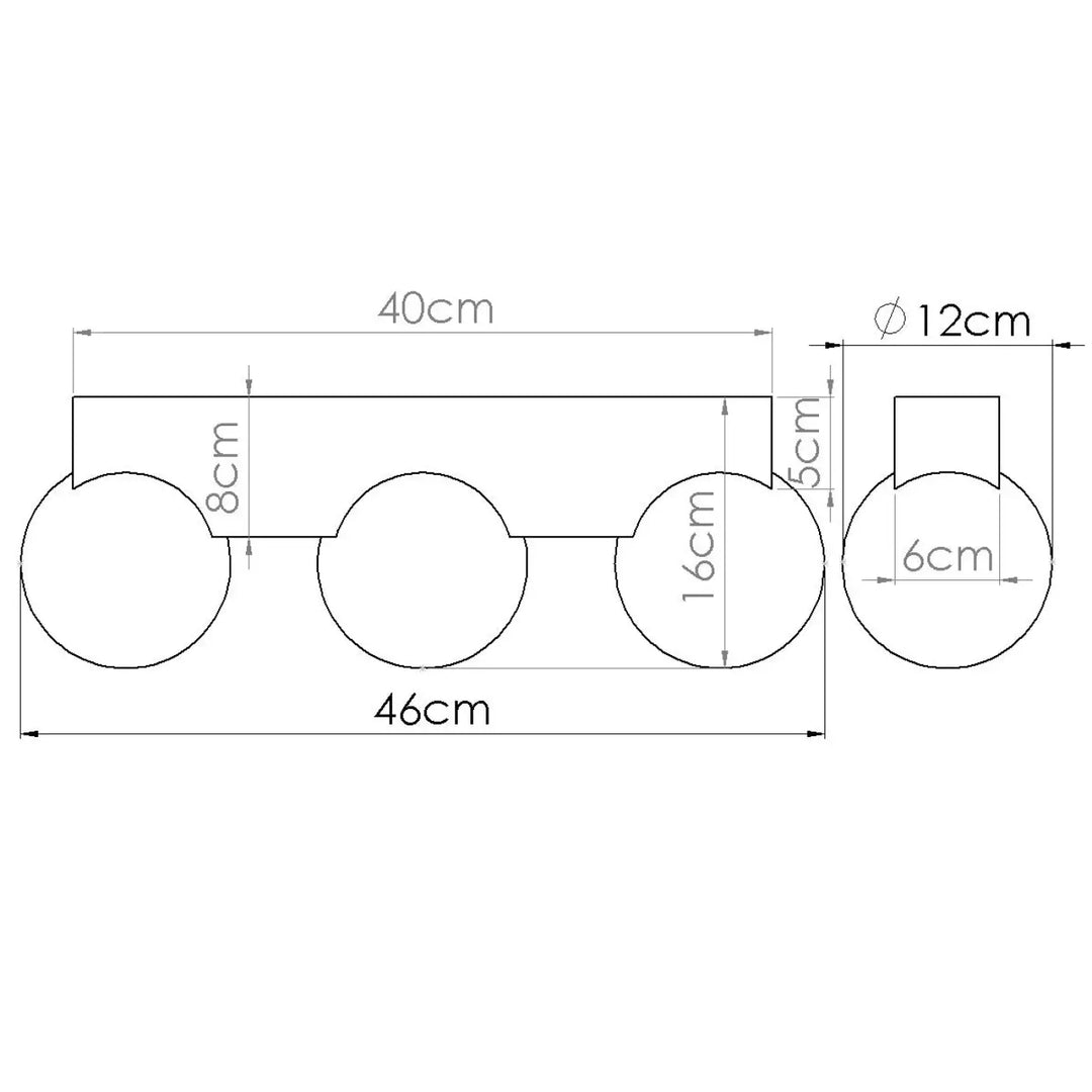 Applique plafonnier bulbo 3 en bois naturel avec forme minimaliste et combinaison naturelle de trois abat-jours circulaires