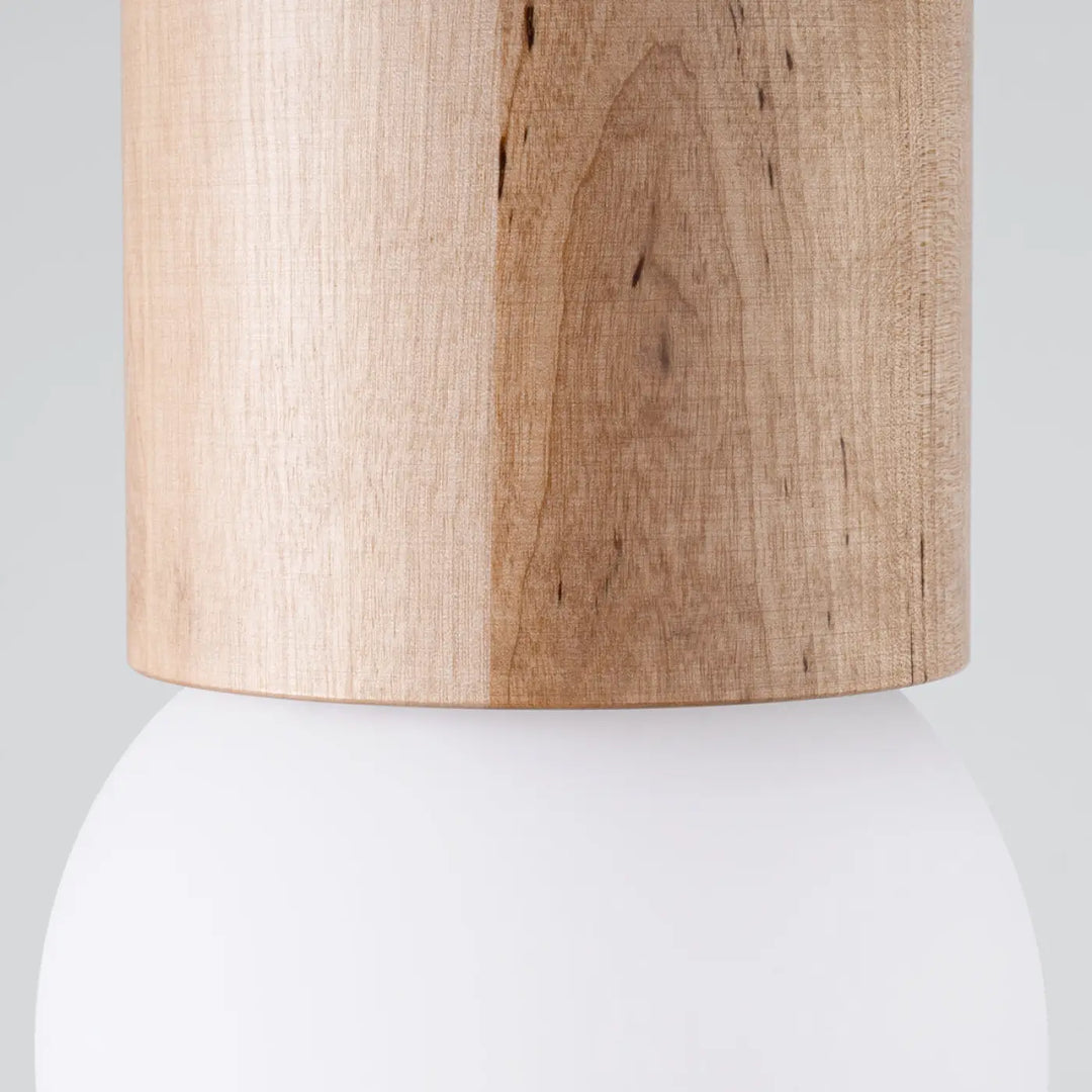 Luminaire plafonnier boomo 12 style raffiné avec lampe de table minimalisme scandinave en bois et verre blanc