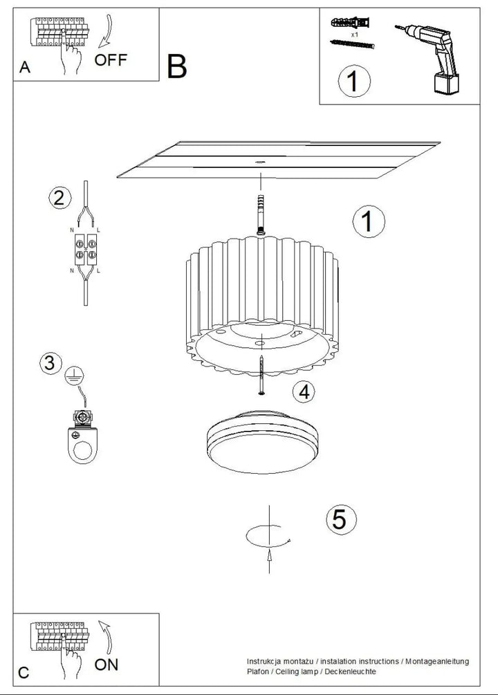 Luminaire plafonnier aura 1 bordeaux avec forme unique inspirée, abat-jour cylindrique nervuré et base circulaire