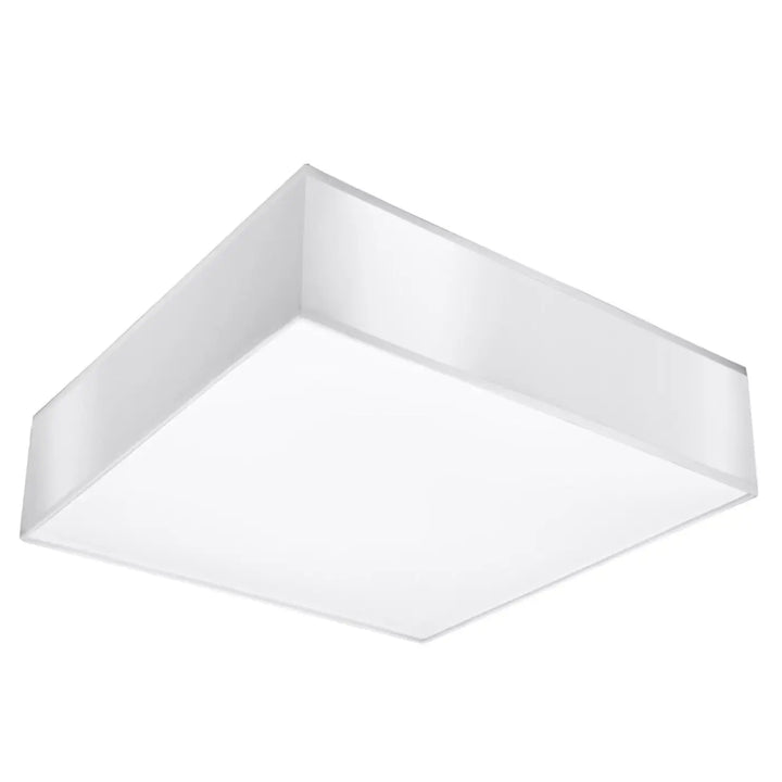 Luminaire plafonnier horus 35 blanc avec plafonnier carré en verre dépoli pour un éclairage polyvalent et une forme riche