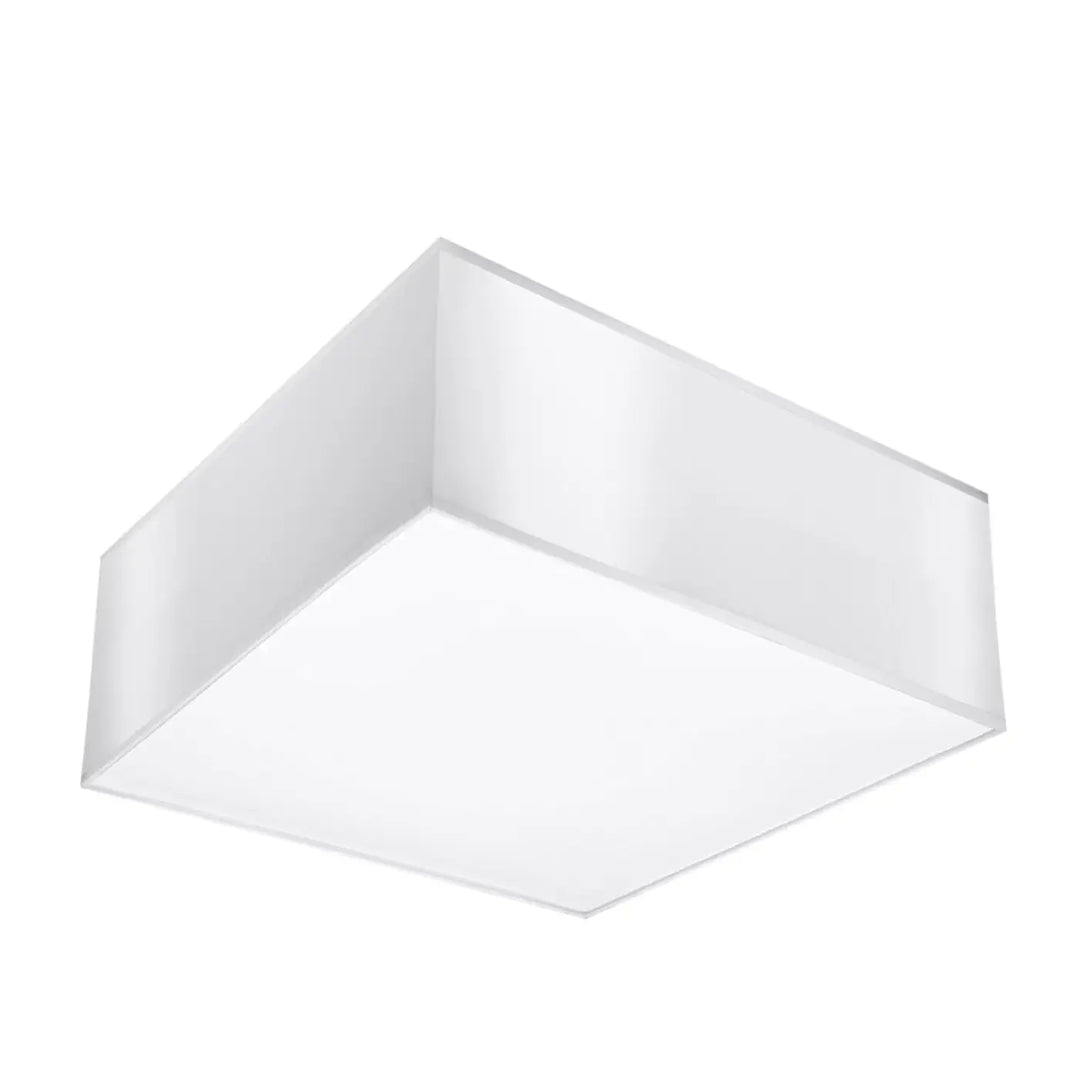 Luminaire plafonnier horus blanc avec éclairage polyvalent et forme riche en plafonnier carré design moderne