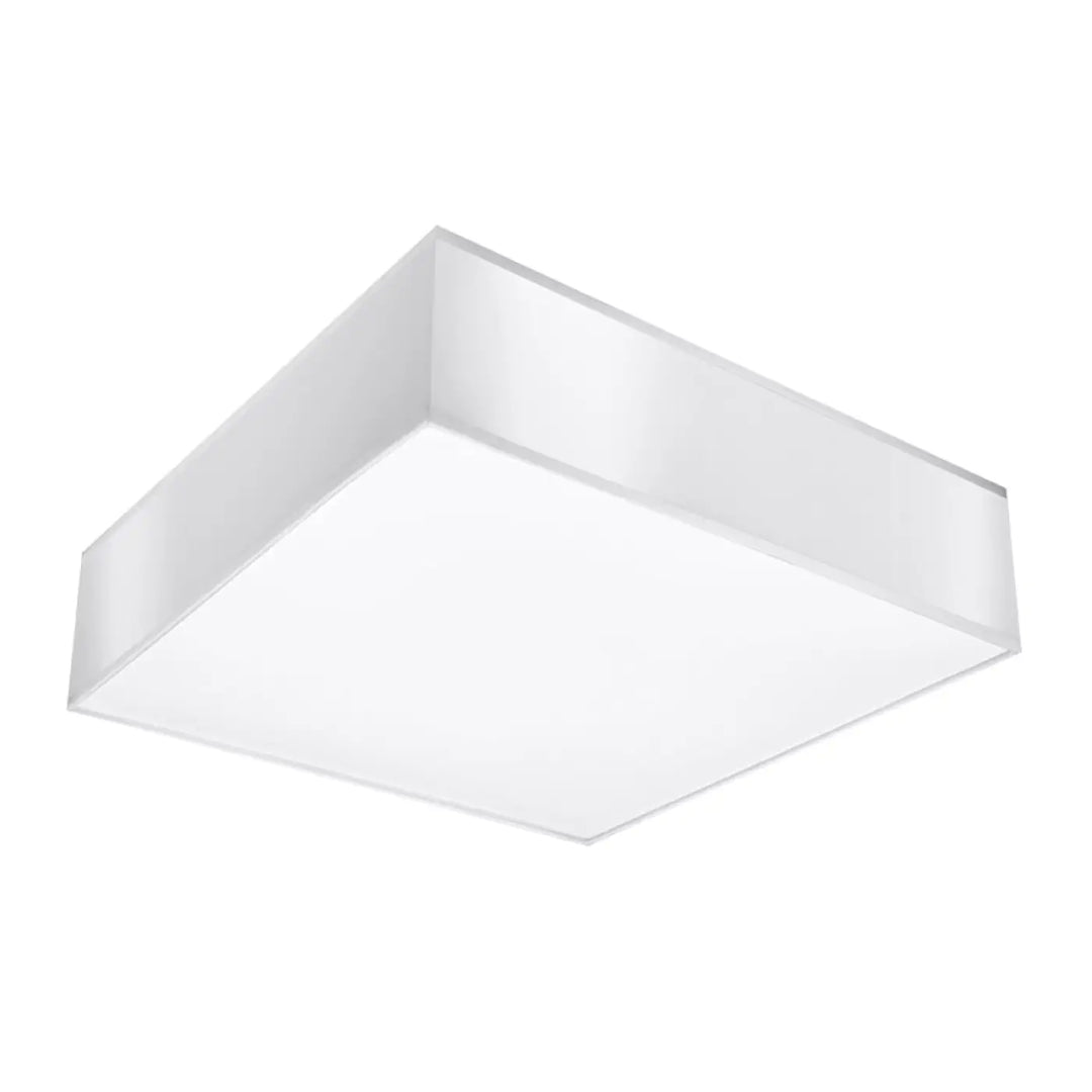 Luminaire plafonnier horus 55 blanc avec éclairage polyvalent en forme riche de plafonnier carré moderne