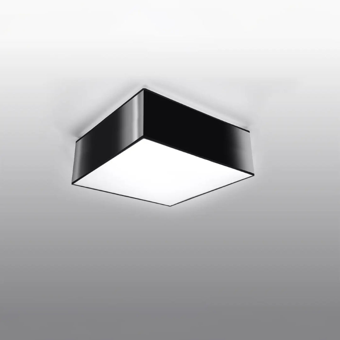 Plafonnier carré noir horus avec éclairage polyvalent et forme riche moderne à panneau lumineux blanc éclatant