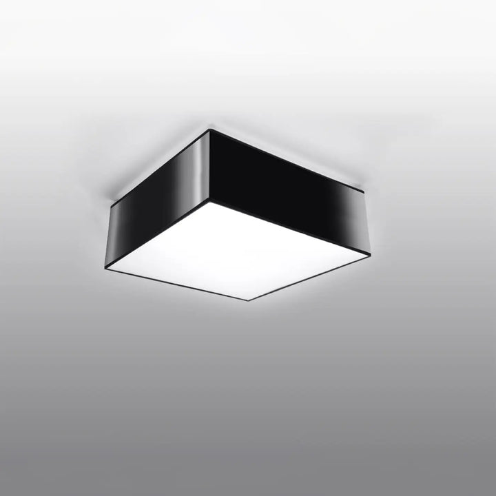 Plafonnier carré noir horus avec éclairage polyvalent et forme riche moderne à panneau lumineux blanc éclatant