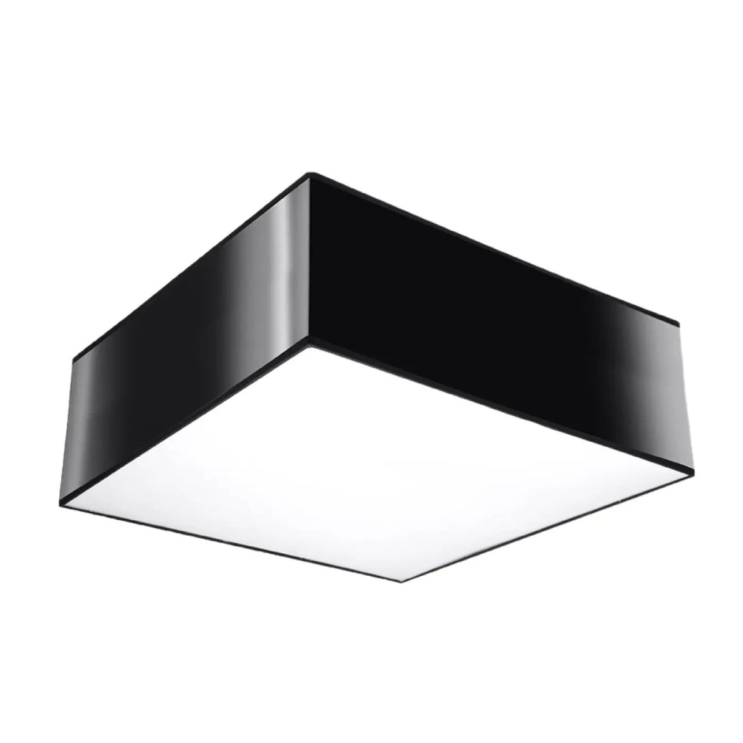 Luminaire plafonnier horus noir avec éclairage polyvalent et forme riche plafonnier carré moderne lumineux