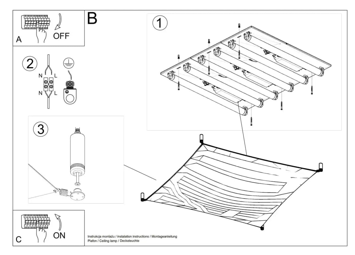 Schéma d'installation du luminaire