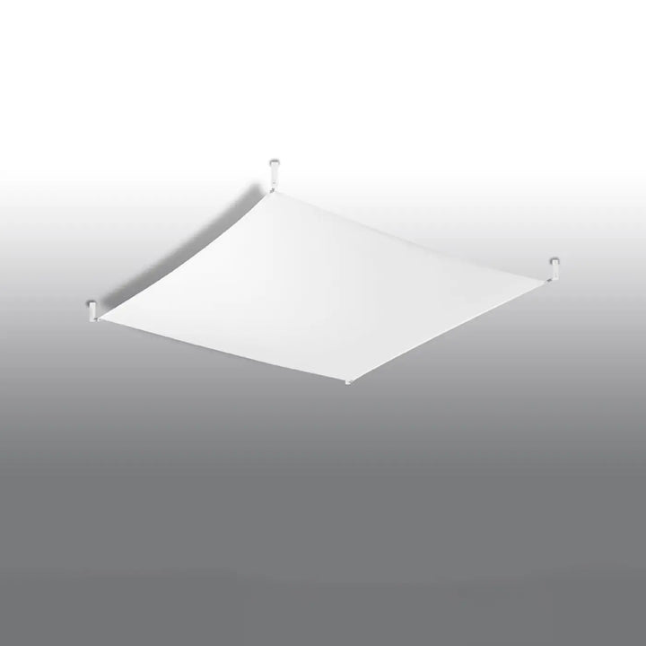 Plafonnier luna 2 blanc avec canopy carré à quatre fixations dangle pour un éclairage minimaliste plus facile