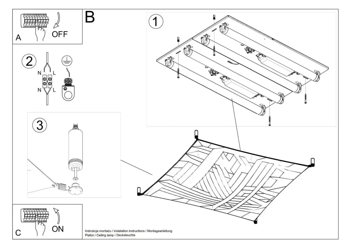 Schéma d'installation du luminaire