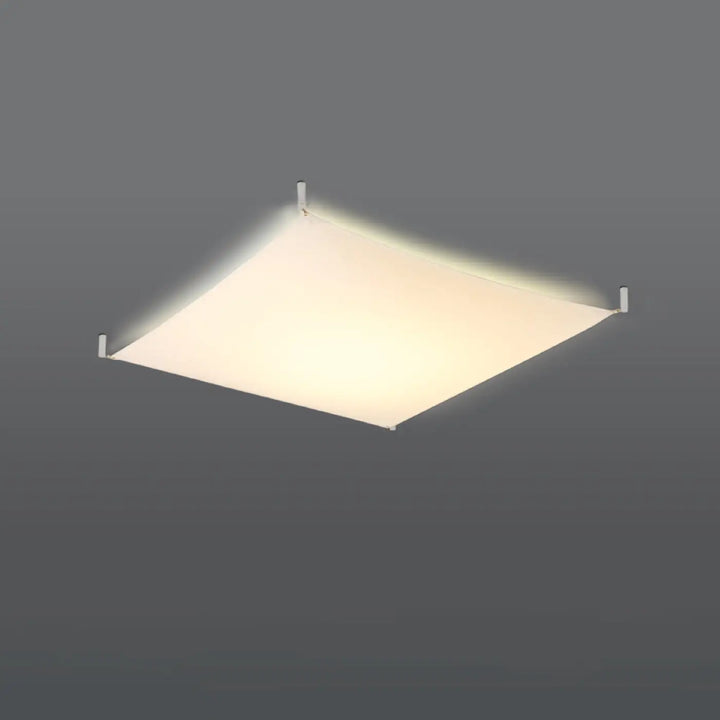Plafonnier luna 2 blanc carré avec cadre blanc minimaliste et éclairage minimaliste plus facile pour intérieur