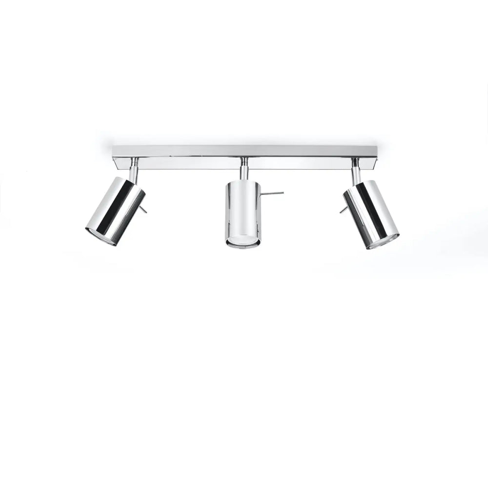 Luminaire plafonnier ring 3 chromé avec trois spots réglables en chrome que vous pouvez facilement installer