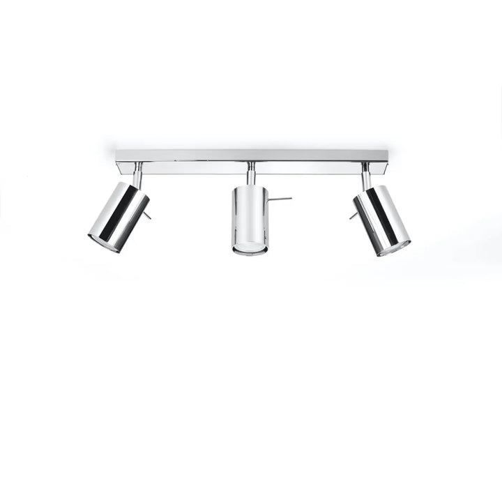 Luminaire plafonnier ring 3 chromé avec trois spots réglables en chrome que vous pouvez facilement installer