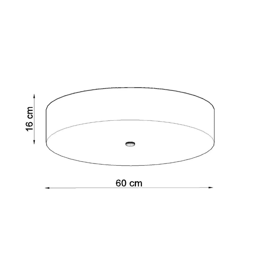 Luminaire plafonnier skala 60 blanc 60 cm de large 16 cm de haut pour un plafond minimaliste et une décoration élégante