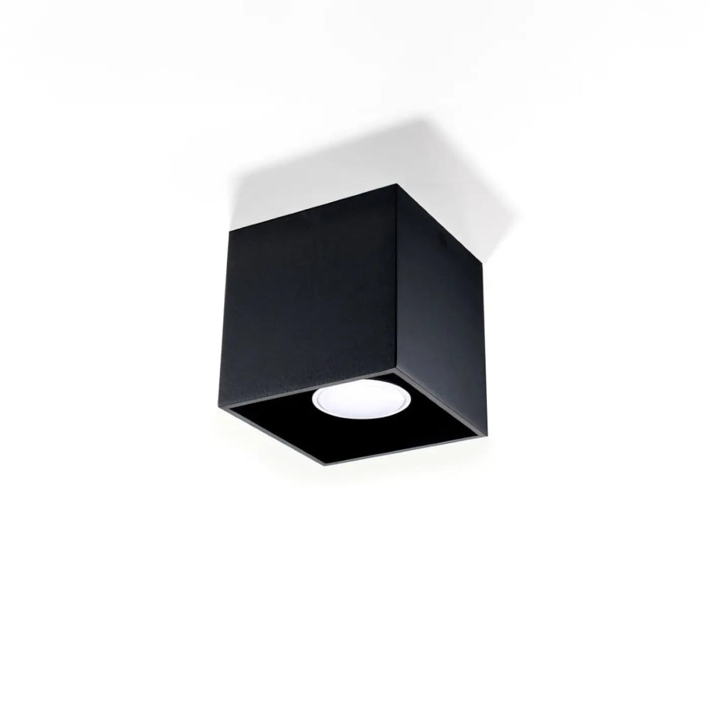 Plafonnier quad noir avec led circulaire moderne montées individuellement pour magnifique décoration intérieure