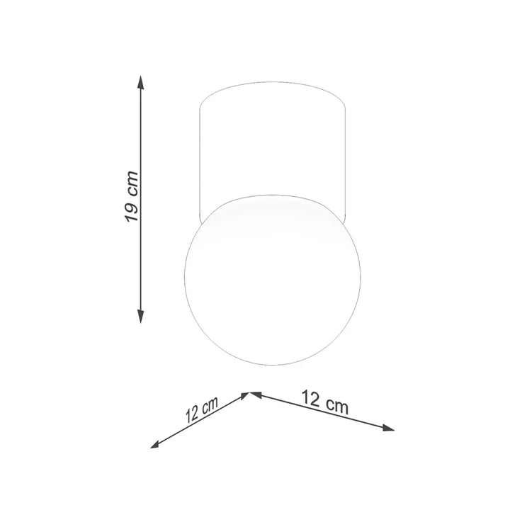 Luminaire plafonnier boomo 8 blanc minimaliste cylindrique hauteur 19 cm diamètre 12 cm style raffiné minimalisme scandinave
