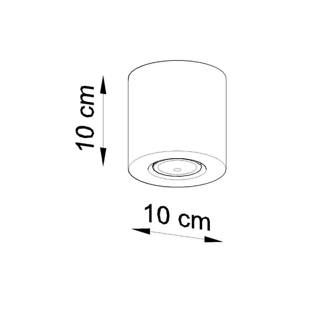 Luminaire plafonnier orbis en bois naturel cylindrique 10 cm avec détails concentriques pour ambiance chaleureuse montées individuellement