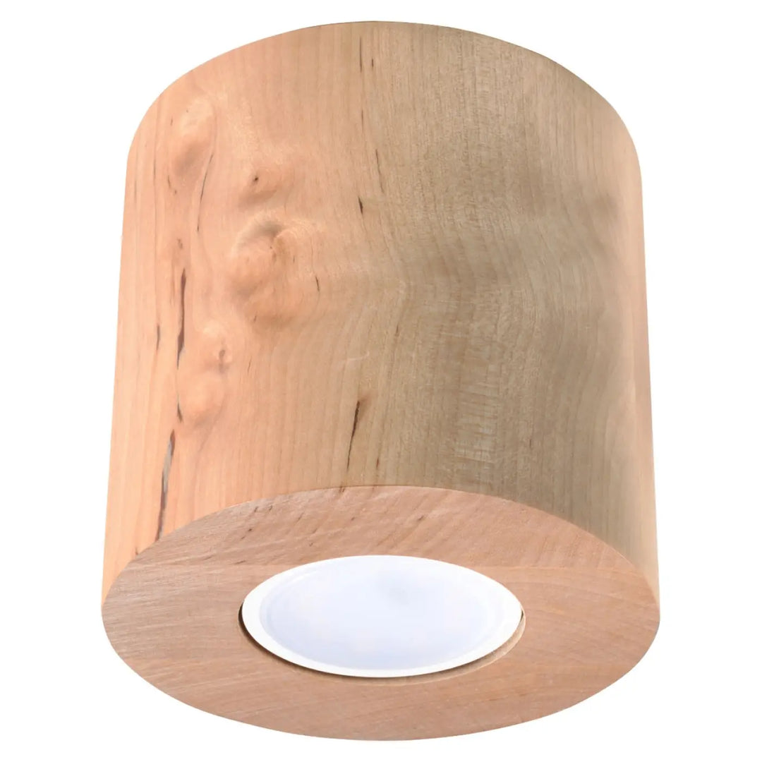 Luminaire plafonnier orbis en bois naturel avec panneau led blanc pour une ambiance chaleureuse montées individuellement