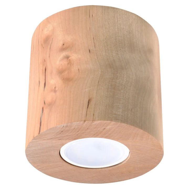 Luminaire plafonnier orbis en bois naturel avec panneau led blanc pour une ambiance chaleureuse montées individuellement