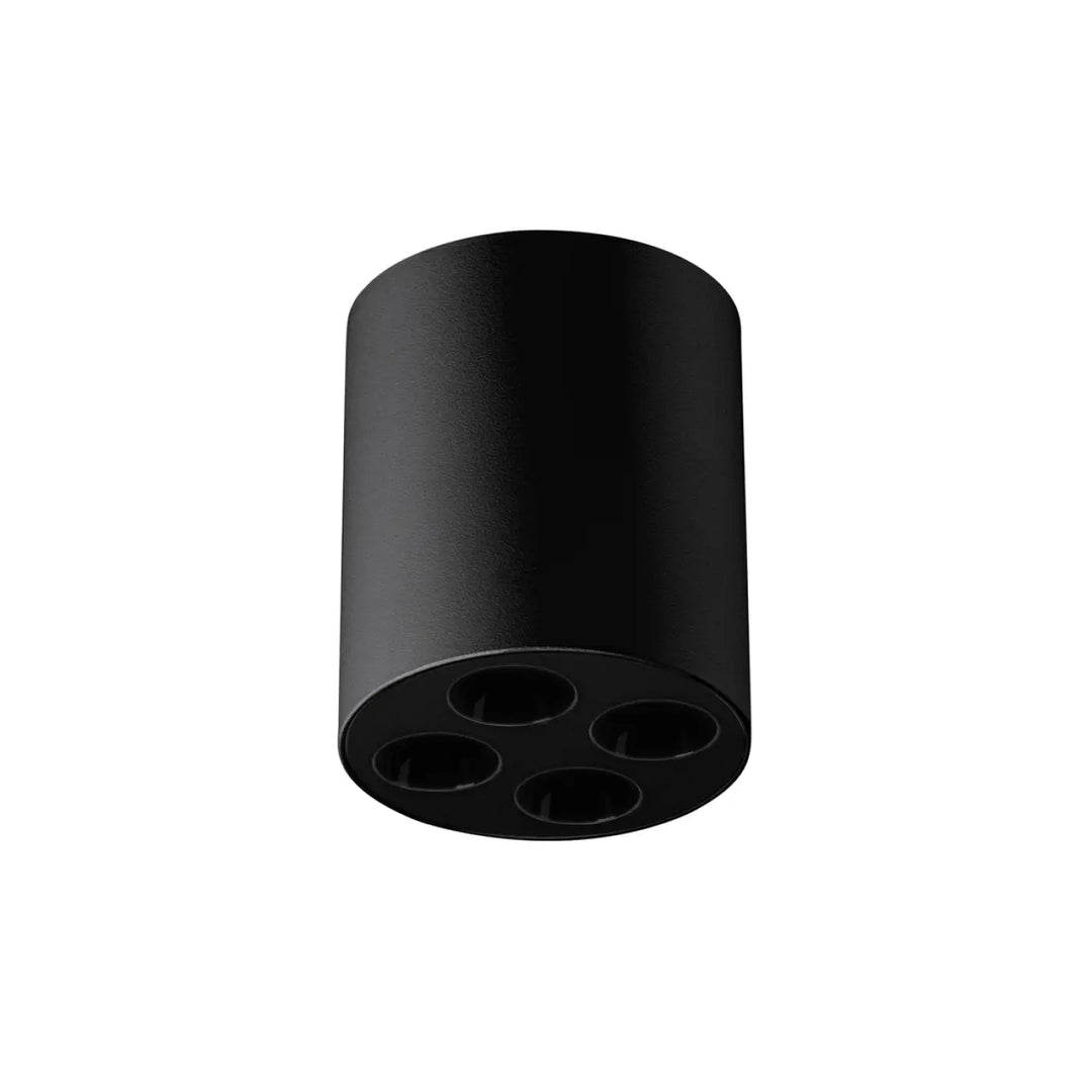 Luminaire plafonnier zoe led noir avec quatre ouvertures circulaires combinaison parfaite de design moderne et lampe zoe
