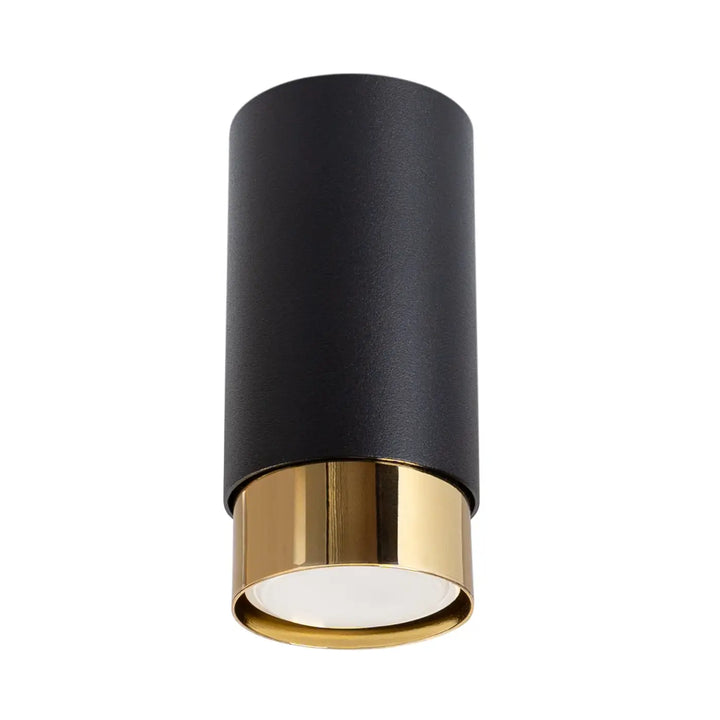 Luminaire plafonnier plafond nero noir avec base métallique dorée diffuseur allie élégance et design moderne