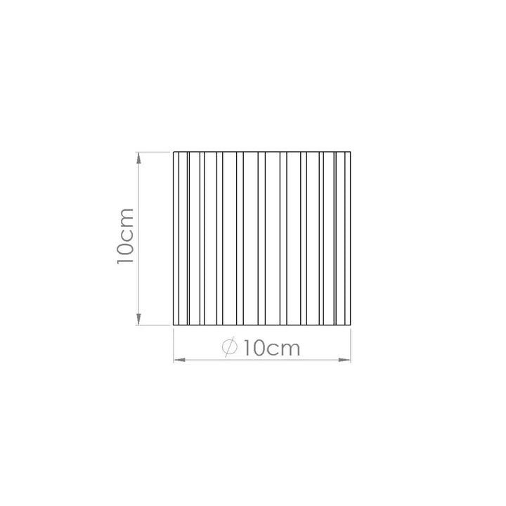 Luminaire plafonnier aura 1 peach avec forme unique inspirée et lignes verticales espacées de 10 cm de diamètre