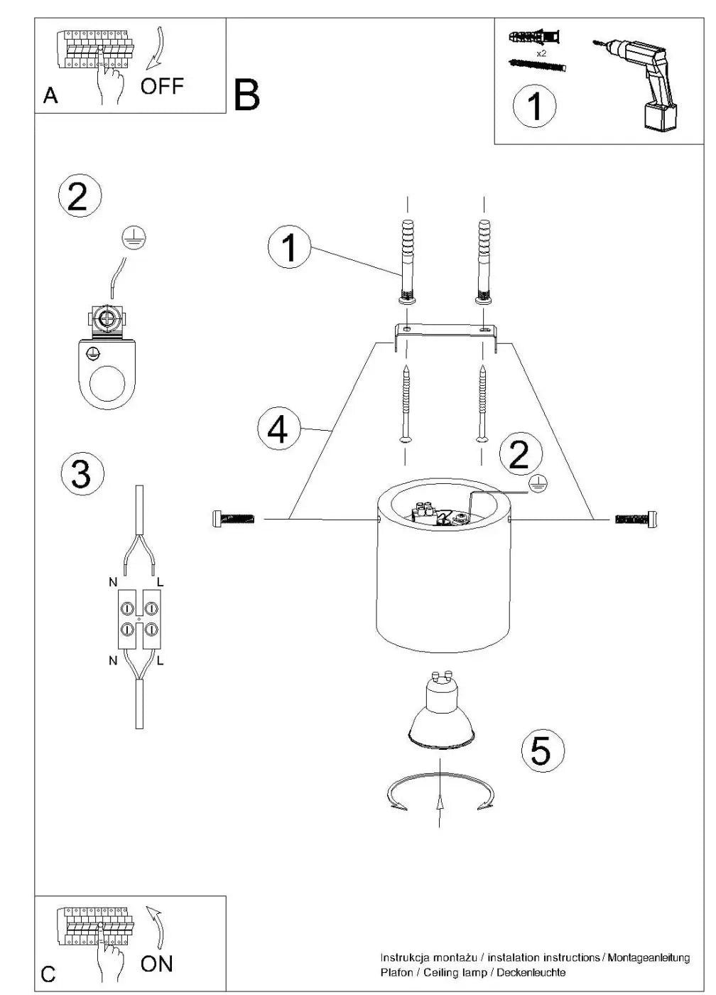 Le diagramme du plafonnier orbis beige illustre les composants pour installation avec une forme moderne et un accent décoratif unique