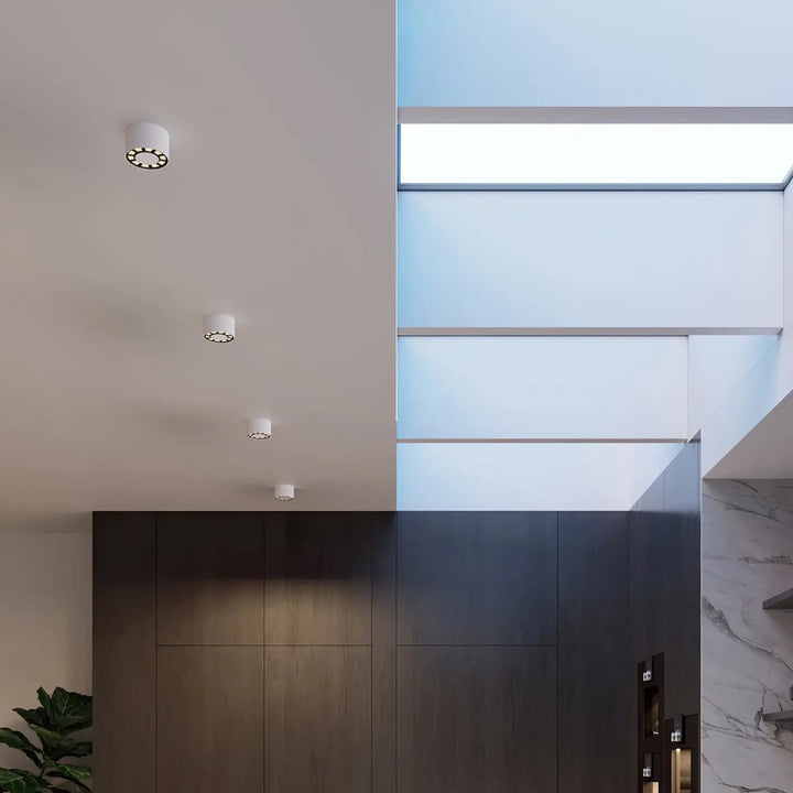 Luminaire plafonnier dio led blanc avec design minimaliste et moderne la combinaison parfaite dun caractère loft