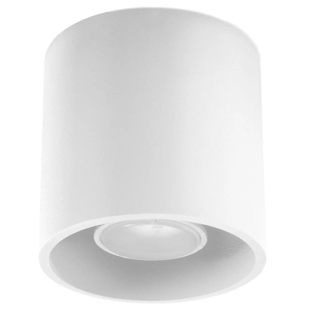 Plafonnier orbis 1 blanc cylindrique en bois naturel avec finition mate élégante et design moderne