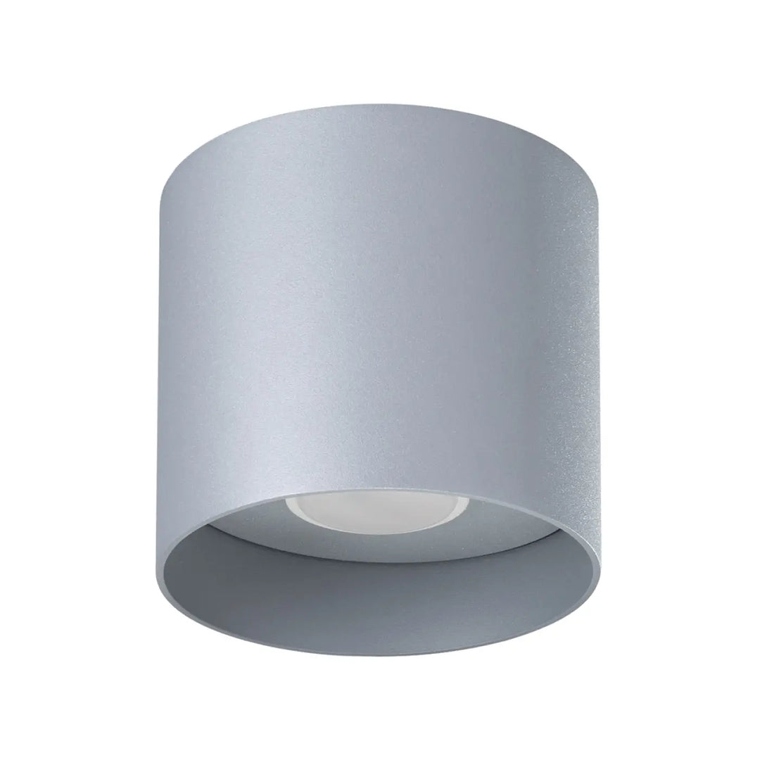 Luminaire plafonnier mika gris avec finition mate et ouverture circulaire pour un plafond mika moderne et simplicité alliée