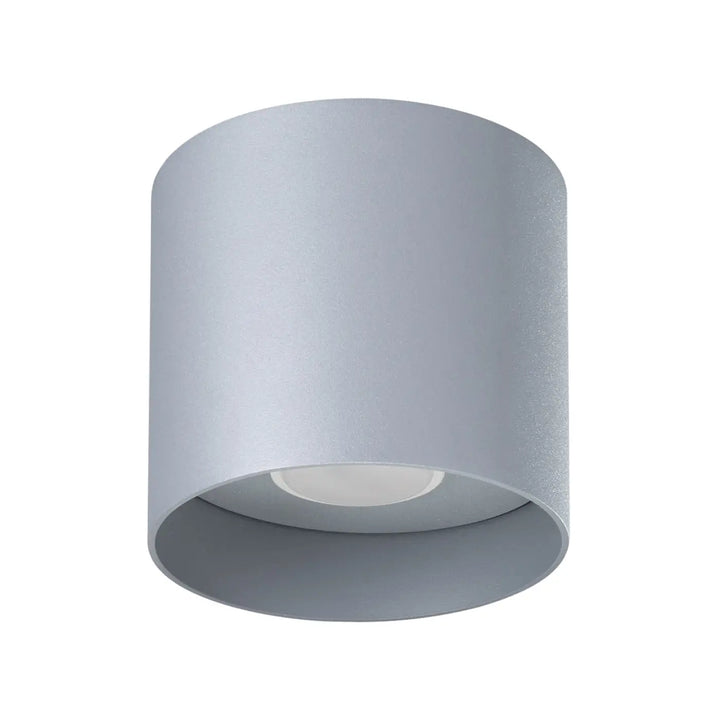 Luminaire plafonnier mika gris avec finition mate et ouverture circulaire pour un plafond mika moderne et simplicité alliée