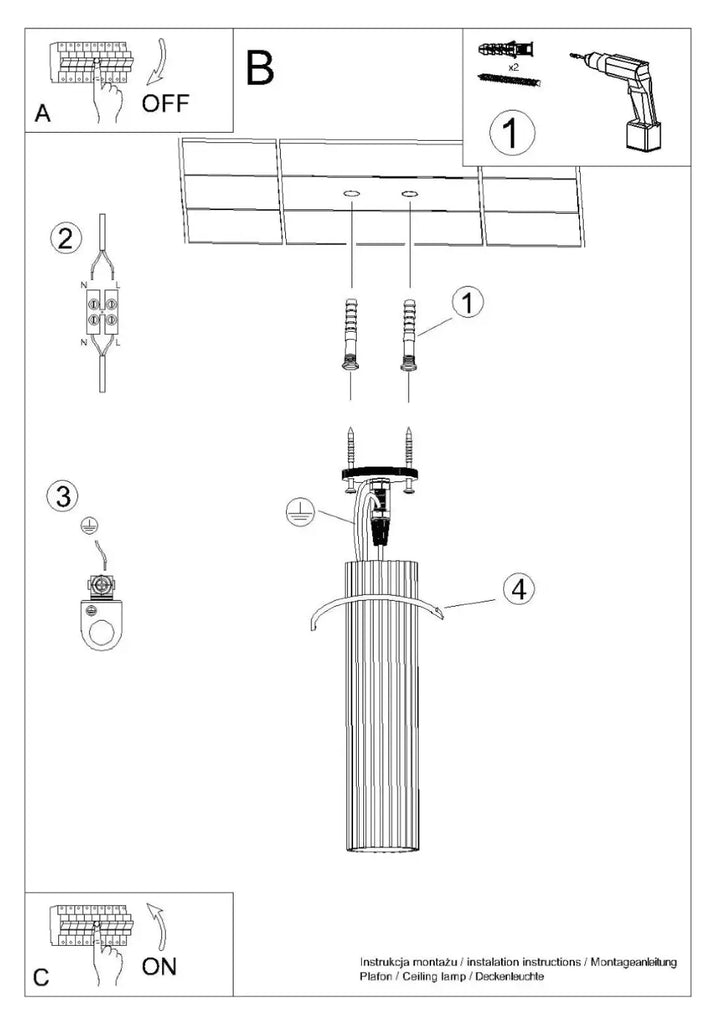 Luminaire plafonnier karbon 30 vert olive avec abat-jour cylindrique métallisé à rainures et ampoules gu10 interchangeables design minimaliste