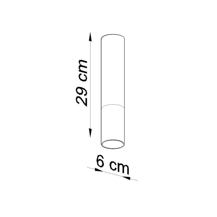 Luminaire plafonnier loopez noir cylindrique de 29 cm en métal avec finition chrome pour l’élégance contemporaine