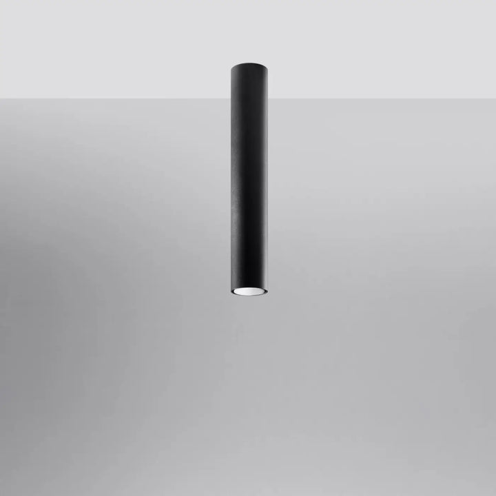 Plafonnier lagos noir cylindrique avec finition mate élégance moderne et lumière fonctionnelle pour intérieur contemporain