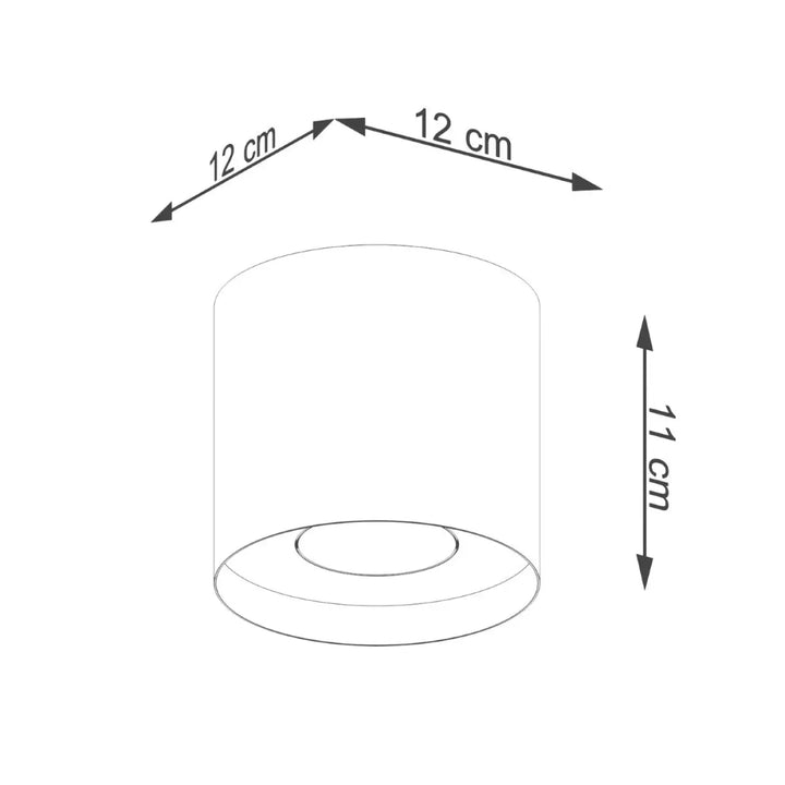 Luminaire plafonnier mika noir en verre cylindrique minimaliste 12 cm diamètre 11 cm hauteur plafond mika allie simplicité