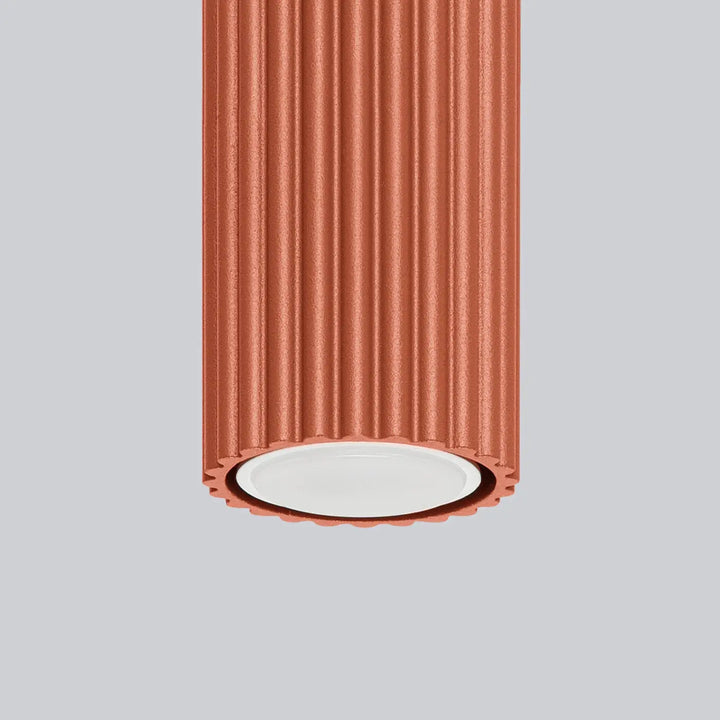 Luminaire plafonnier karbon allie cuivre design minimaliste avec ampoules gu10 interchangeables et diffuseur blanc