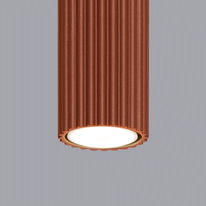 Plafonnier karbon allie en cuivre avec ampoules gu10 interchangeables design minimaliste et bord festonné