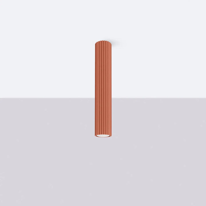 Luminaire plafonnier karbon allie design minimaliste en cuivre rouge ocre avec ampoules gu10 interchangeables